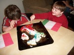 Italy Cookie Cake and Flag