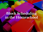Block Scheduling in the Homeschool