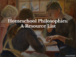 Homeschool Philosophies:  A Resource List