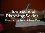 Homeschool Planning Series:  Planning the Next School Year